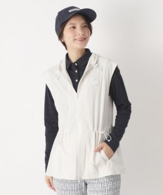 ＜adabat＞【撥水】ジップフーディーロングベスト（２００２５９３２１１）