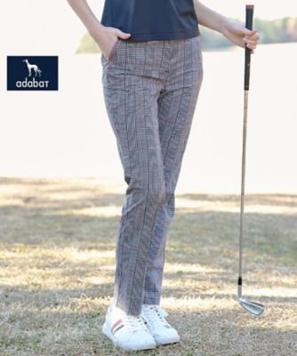 ＜adabat＞【ＡＤＡＢＡＴ　ＮＡＶＹ】クールチェックプリントテーパードパンツ（２００２５９３２７８）