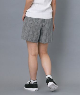 ADABAT NAVY】クールチェックプリントキュロット