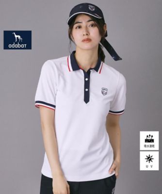 ADABAT NAVY】吸水速乾／UVカット カノコクレリック半袖