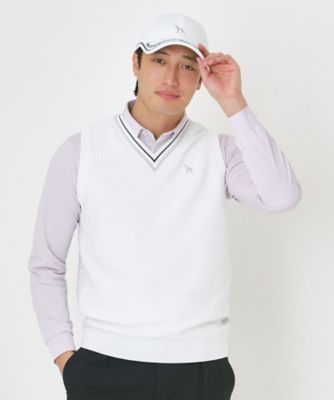 ＜adabat＞Ｖネックガーターニットベスト（２００２５９３３３９）