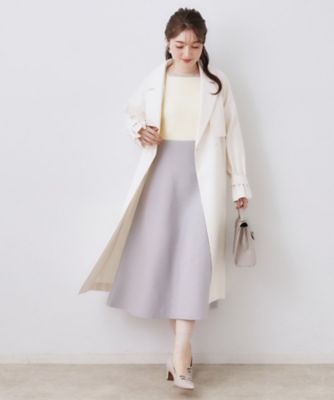 ハレの日・通勤】スクエアネック バイカラー ニットワンピース