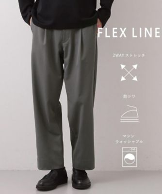 FLEX LINE セミワイドイージーパンツ ストレッチ／防シワ