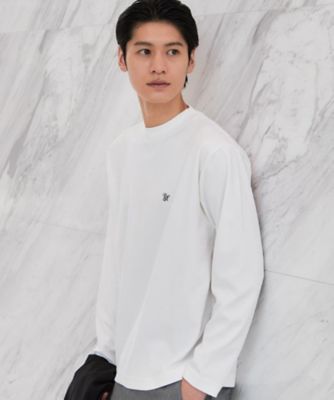 ビジネス兼用 カルゼモックネック長袖Tシャツ 洗濯機OK／毛玉になり