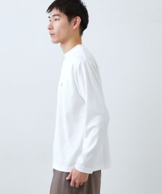 ビジネス兼用 カルゼモックネック長袖Tシャツ 洗濯機OK／毛玉になり