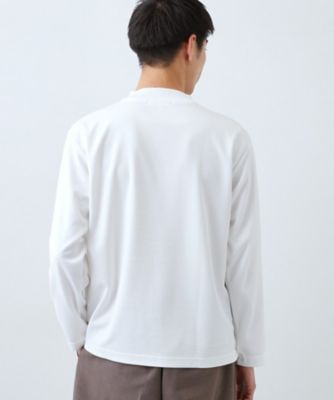 ビジネス兼用 カルゼモックネック長袖Tシャツ 洗濯機OK／毛玉になり