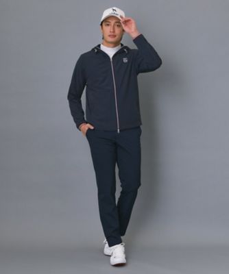 ADABAT NAVY】撥水ナイロンジップフーディ