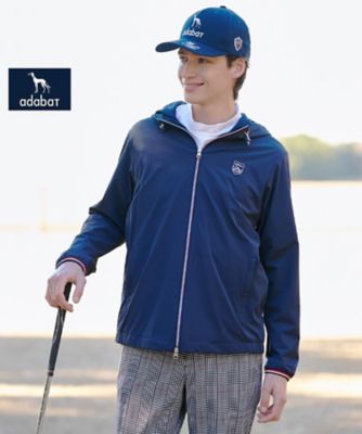 ADABAT NAVY】撥水ナイロンジップフーディ