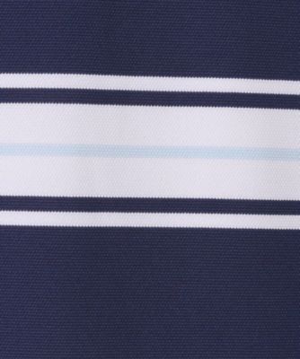 ADABAT NAVY】UVカット ランダムボーダー半袖ポロシャツ