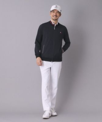 ADABAT NAVY】ナイロントリコットジップブルゾン