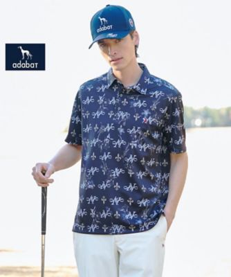 【arte】アルテ チェック柄 ポロシャツ ネイビーJumadiba着用ブランド ADABAT NAVY】シャダンロゴモノグラム半袖ポロシャツ