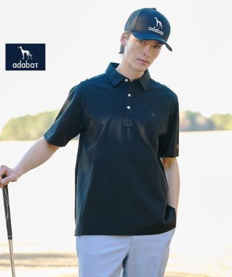 ADABAT NAVY】プラチナポン半袖ポロシャツ
