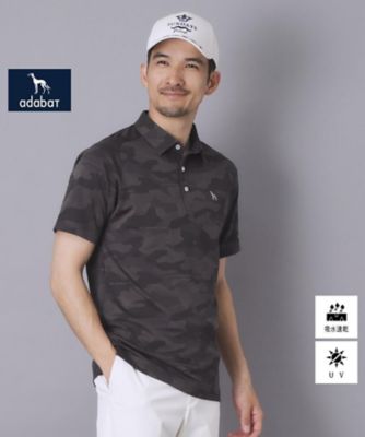 adabat/アダバット 【ＡＤＡＢＡＴ　ＮＡＶＹ】吸水速乾／ＵＶカット　リンクスジャカード半袖ポロシャツ（２００２５９３４７４）