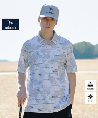 adabat/アダバット 【ＡＤＡＢＡＴ　ＮＡＶＹ】吸水速乾／ＵＶカット　エアロフォトリンクスプリント半袖ポロシャツ（２００２５９３４７６）
