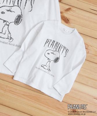 ＜THE SHOP TK (Baby&Kids)＞【１１０－１６０】ＰＥＡＮＵＴＳ　／　ピーナッツ　スヌーピー　ヴィンテージ風プリント長袖Ｔシャツ（２００２５９３６８５）