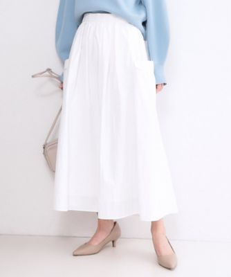 ＜OPAQUE.CLIP (Women)＞サイドポケットギャザースカート【洗濯機ＯＫ】（２００２５９３７４４）