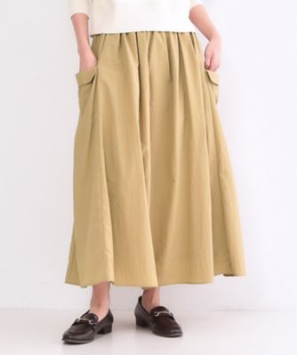 サイドポケットギャザースカート【洗濯機OK】（2002593744