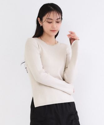 ツインセット》ビスチェベスト×リブニット【洗濯機OK