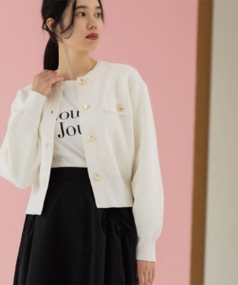 ＜OPAQUE.CLIP (Women)＞フラップポケット金ボタンニットカーディガン【洗濯機ＯＫ】（２００２５９３７５０）