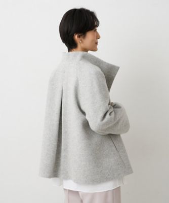 スタンドカラー／オンオフ使える】クラシカルツイードコート