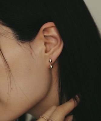 K10中空ペアシェイプ連続 スタッドピアス小（2002593805