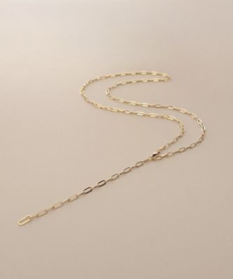 ＜COCOSHNIK (Women)＞Ｋ１０中空プリムケーブルチェーン　ネックレス（６０ｃｍ）（２００２５９３８０７）