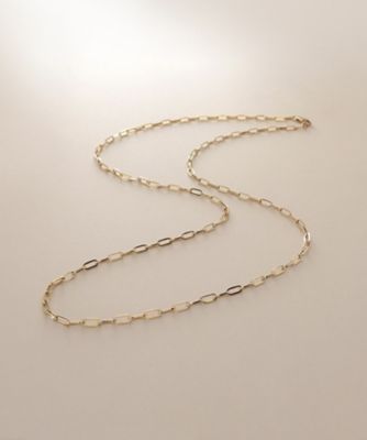 K10中空プリムケーブルチェーン ネックレス（60cm