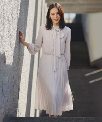 ボウタイ プリーツワンピース（2002593960） | UNTITLED L