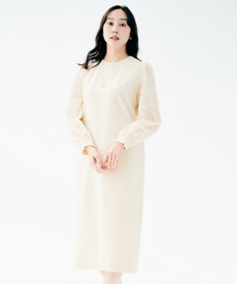 ＜UNTITLED (Women)＞カットジャカードスリーブ　ワンピース（２００２５９３９６１）