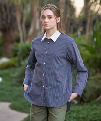 ＜DRESSTERIOR (Women)＞【通勤／着映え／ウォッシャブル】オーバーシルエット　クレリックシャツ（２００２５９４１００）