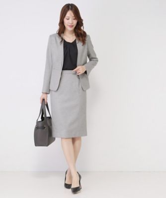 手洗い可／日本製／スーツ可】タイトシルエットスカート