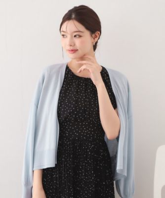 HYKE - 【未使用】HYKE トッパーカーディガン コットン サイズ2 ネイビー 希少品 接触冷感】シアーショートトッパーカーディガン《洗濯機OK／抗ピル
