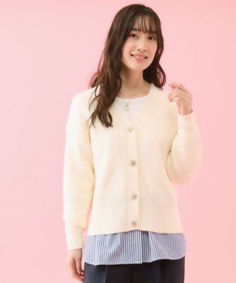 【☆新品タグ付☆】GRANDE BENE ブークレニットコーディガン 軽やかに着流す ブークレニットコーディガン（カーディガン/ボレロ