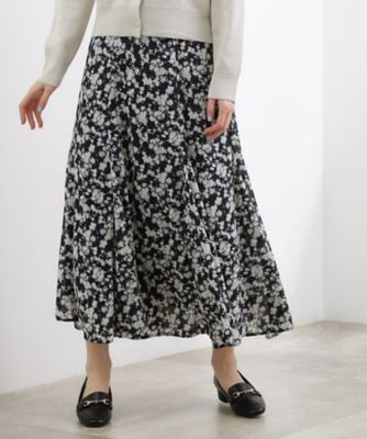 フラワープリント楊柳マーメイドスカート（2002594290