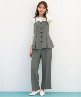 貴島明日香さん着用・カセット服】リネンライクソフトフレアパンツ