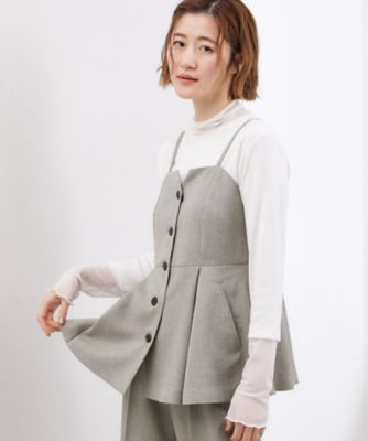 貴島明日香さん着用・カセット服】リネンライク ペプラムビスチェ