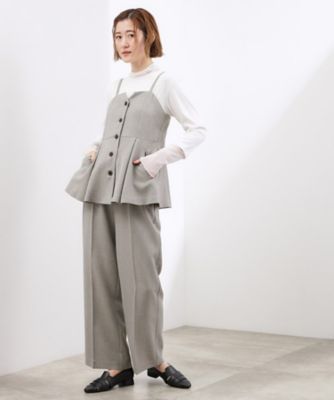 カセット服】リネンライク ペプラムビスチェ（2002594335