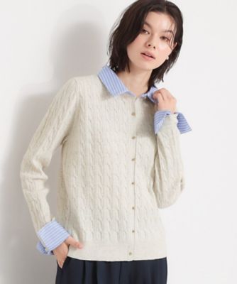 衿付ケーブルニット（2002594342） | THE SHOP TK (Women