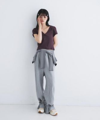 Re】ribbon sweat pants（2002594468