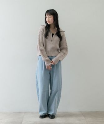 MANEGNWA 日本未発売 ジップニット メランジハーフジップニット（2002594604） | GALLEST