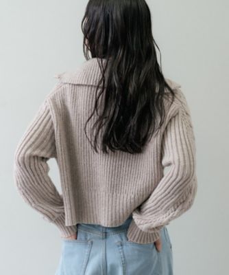 メランジハーフジップニット（2002594604） | GALLEST