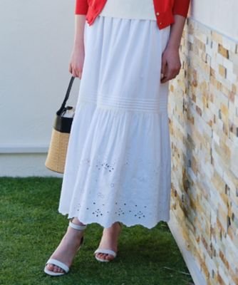 ＜DRESSTERIOR (Women)＞ウォッシャブルエンブロイダリースカート（２００２５９４６３４）