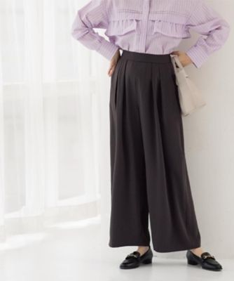 ＜OPAQUE.CLIP (Women)＞タックイージーワイドパンツ【洗濯機ＯＫ】（２００２５９４７８１）