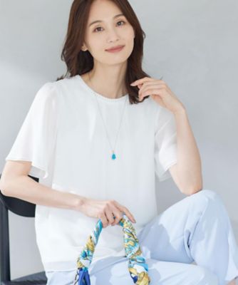 シフォン参照です。 UVカット／接触冷感】シフォンジャージブラウス