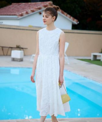 ＜DRESSTERIOR (Women)＞【ウォッシャブル】コットン　エンブロイダリードレス（２００２５９４９５１）