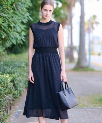 ＜DRESSTERIOR (Women)＞【ウォッシャブル／きれいめ】フィルムドット　シアードレス（２００２５９５０４８）