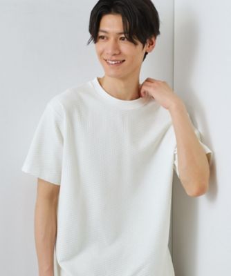 カジュアルすぎないキレイめTシャツ】ハニカム リンクス半袖Tシャツ
