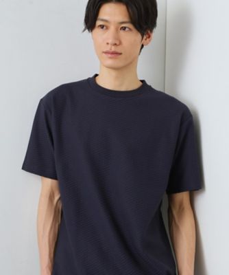 カジュアルすぎないキレイめTシャツ】ハニカム リンクス半袖Tシャツ