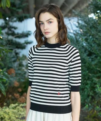 ＜DRESSTERIOR (Women)＞【ｏｔｏｎａＭＵＳＥ５月号掲載】コットンシルクマルチボーダーニット（２００２５９５２７０）