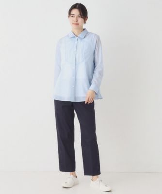 華やぐ艶感 エアリーストライプシャツ（2002595402